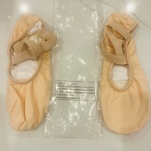 Capezio Peach Canvas Ballet Slippers for Kids
